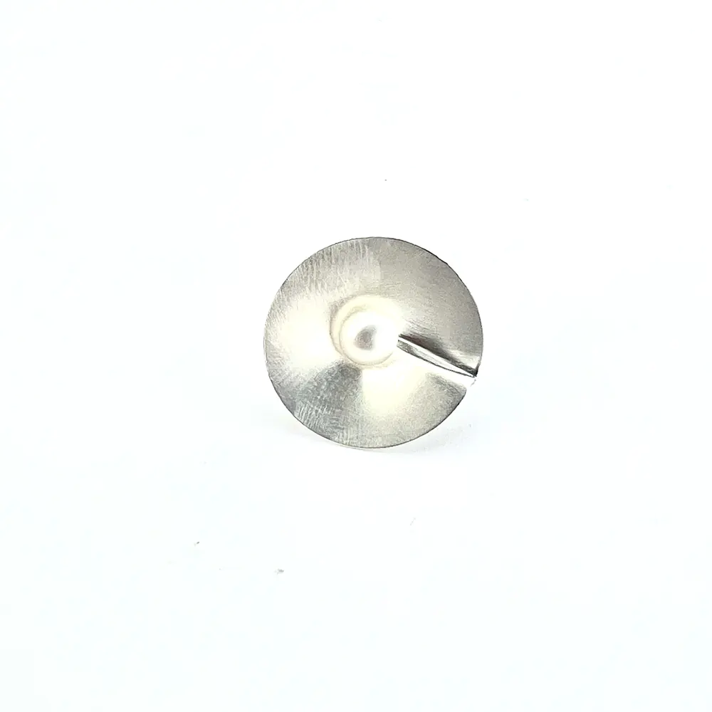 Shell silver plated pearl ring 4