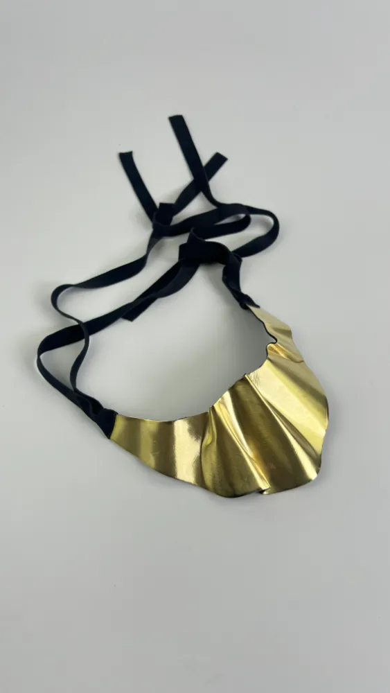 Wave brass necklace (1)